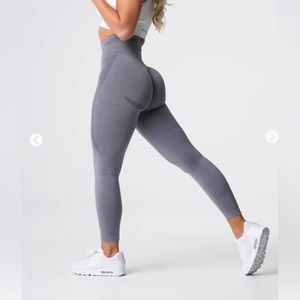 NVGTN XS GREY CONTOUR SEAMLESS LEGGINGS
